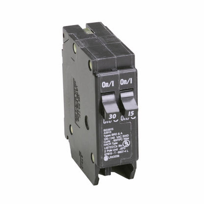 Cutler Hammer BD3015 Molded Case Circuit Breaker | 120V 15A 2P 10kA@120V Feed-Thru BD Series