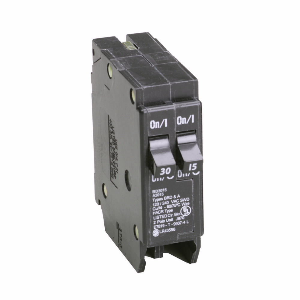 BD3015 - Cutler Hammer Feed-Thru 15 Amp 2 Pole Circuit Breaker - Essential Electric Supply