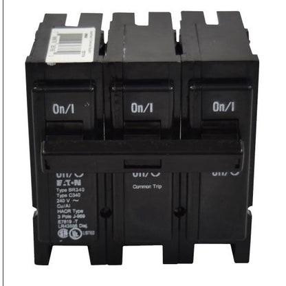 Cutler Hammer BR350ST Circuit Breaker | 240V 50A 3P 10kA@240V Plug-In BR Series