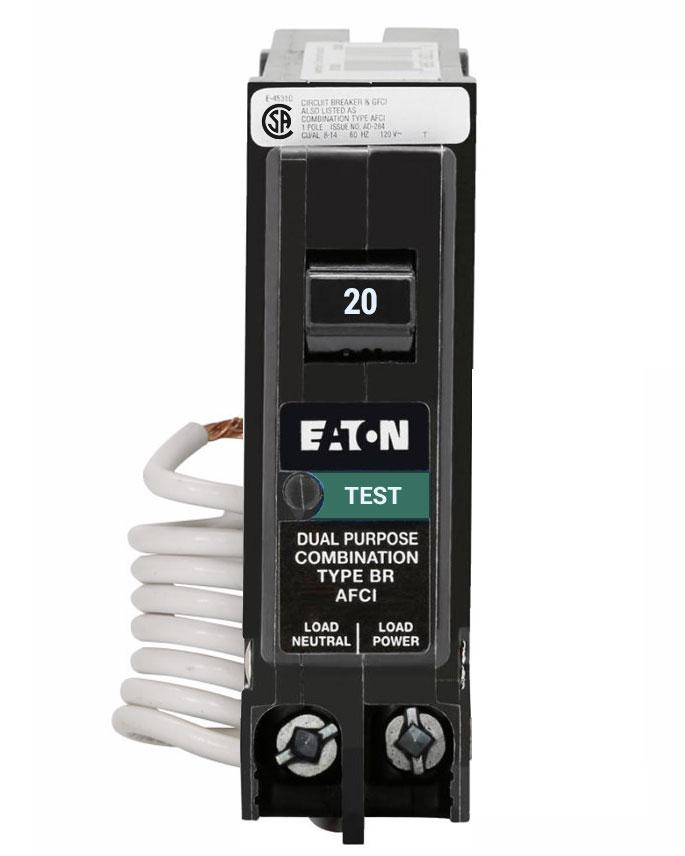 Eaton BRN120AF Circuit Breaker | 120V 20A 1P 10kA@120V Type BR