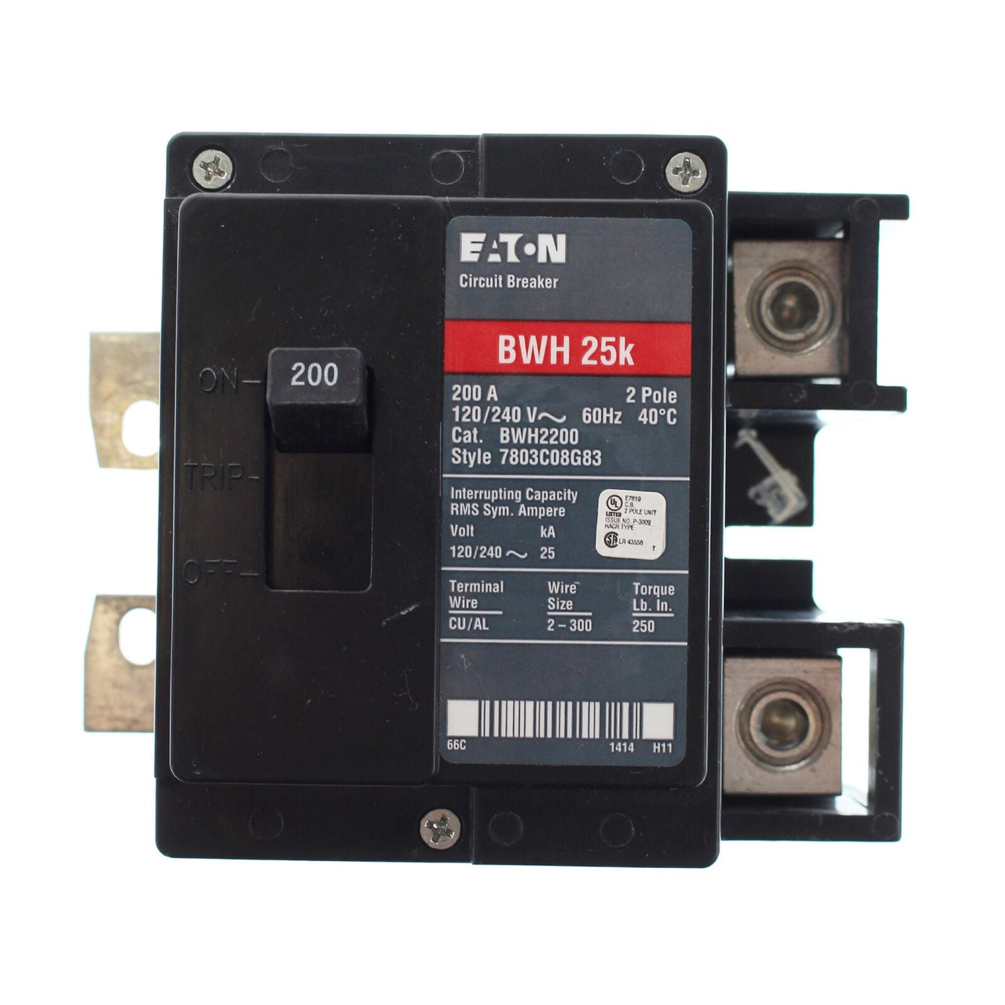 Cutler Hammer BWH2175 Circuit Breaker | BWH Series BWH 240V 175A