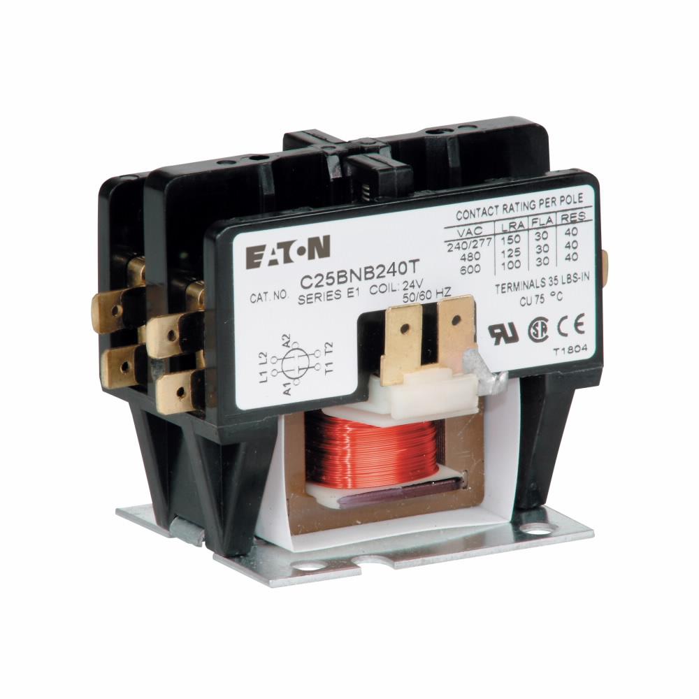Cutler Hammer C25BNB220B Contactor | 2P 1PH 600V 20A 208V Coil C25 Series