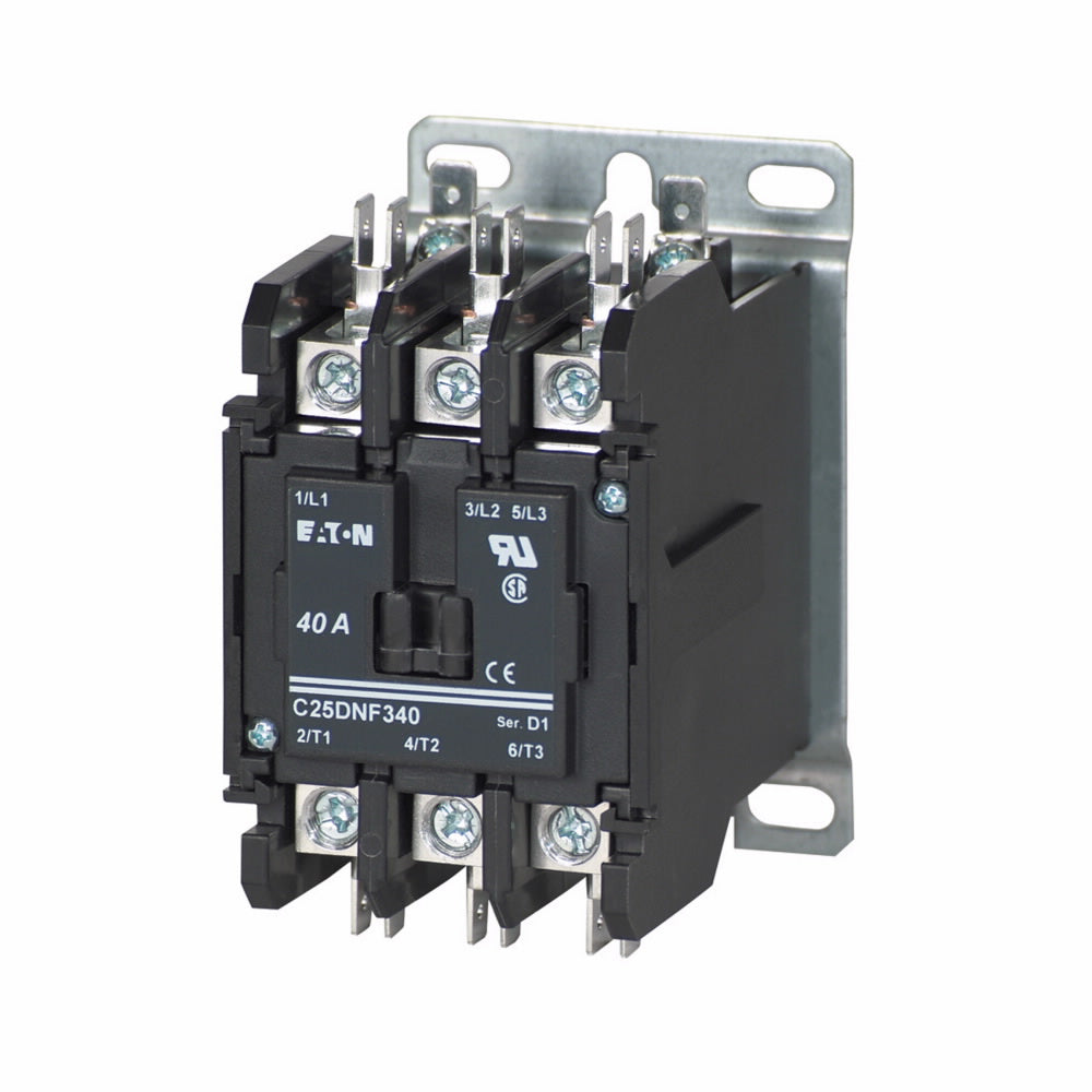 C25DNF340A Cutler Hammer C25 Series Contactor 600V 40A 120V Coil - Essential Electric Supply