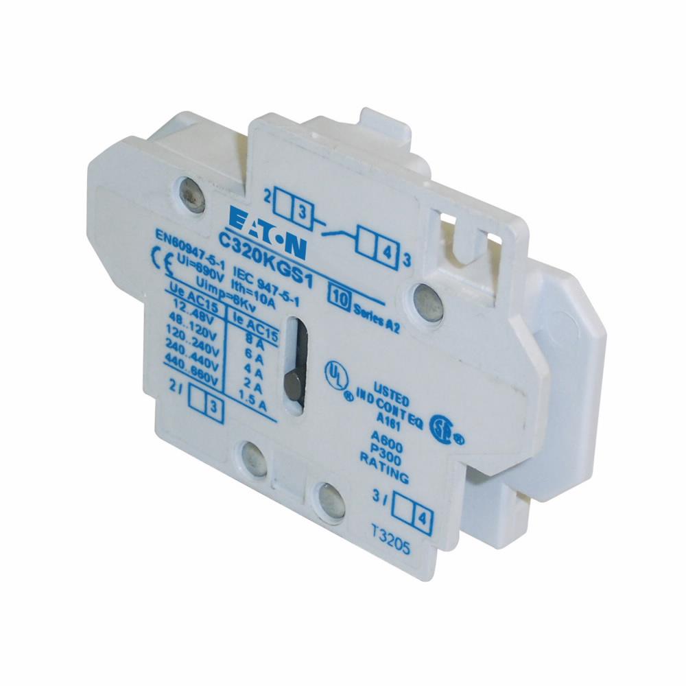Cutler Hammer C320KGS1 Contactor And Motor Starter Auxiliary | 120/600 AC 1NO Freedom Series