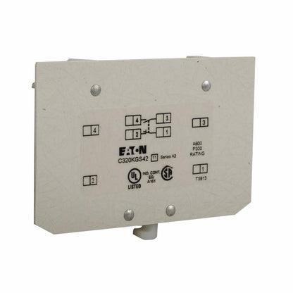 Cutler Hammer C320KGS42 Contactor And Motor Starter Auxiliary | 1NO/1NC Freedom Series