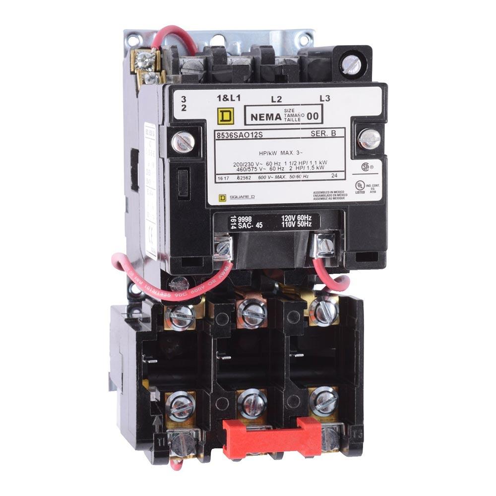 Square D 8536SAO12V02S Motor Starter | 3P 3PH 600V 9A 110V Class 8536