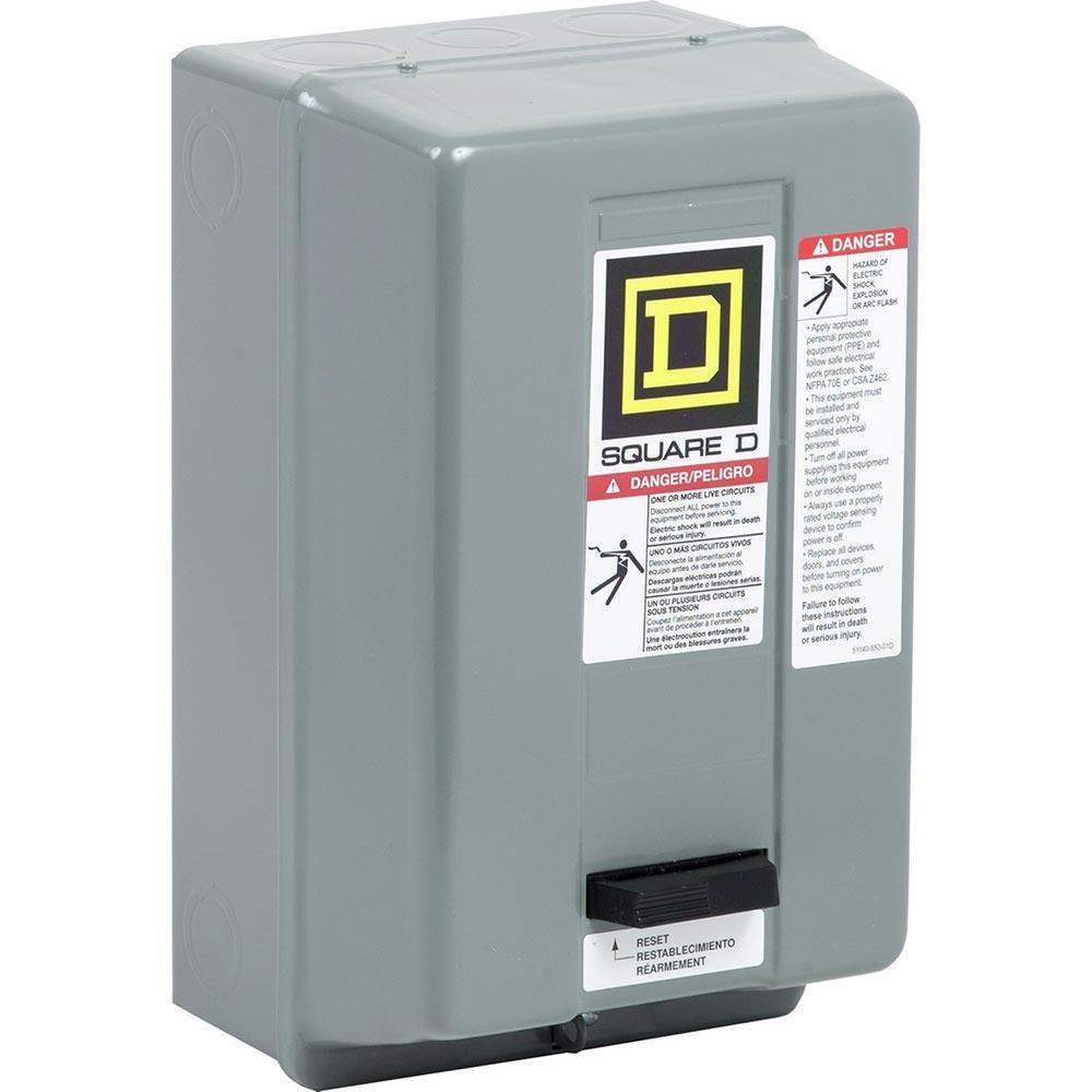 Square D 8536SBG2V03 Motor Starter 3 pole 3 phase 600V 18A 220V coil Class 8536