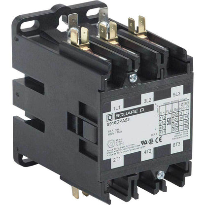 Square D 8910DPA53V06 Contactor 3P 600V 50A 440V Coil Class 8910