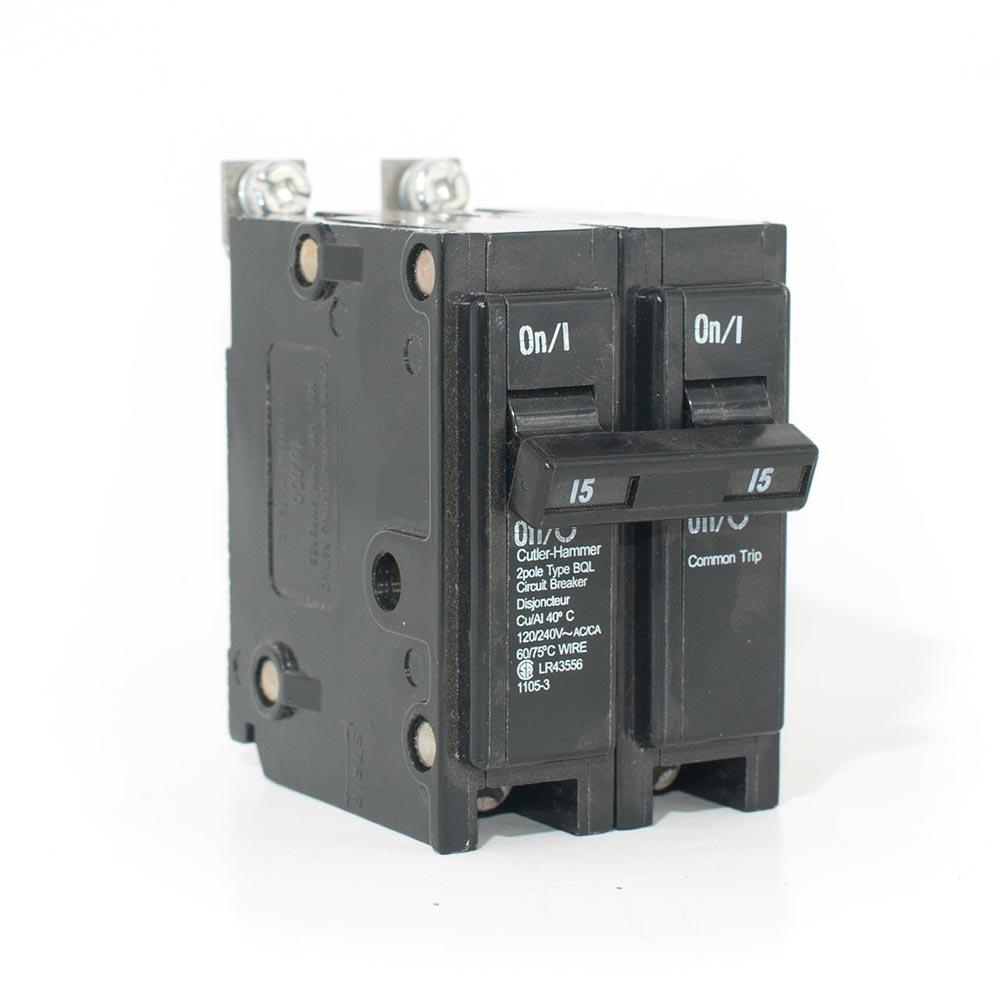 Eaton BQL215 Circuit Breaker | 240V 15A 2P 10kA@240V Bolt-On BQL Series