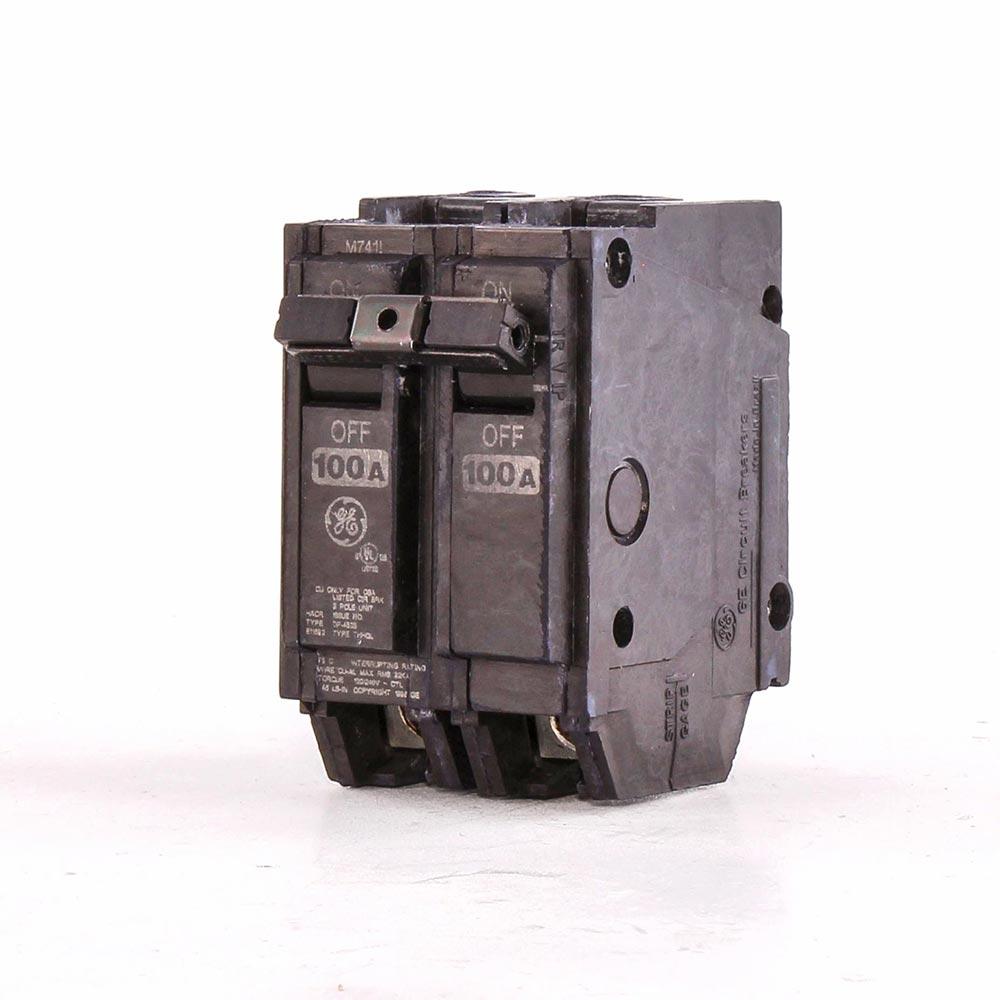 General Electric THHQL21100 Circuit Breaker | 120V 100A 2P 22kA@120V Plug-In Q-Line