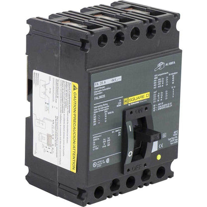 Square D FAL36035 Circuit Breaker | 600V 35A 3P 18kA@480V Feed-Thru FAL Series