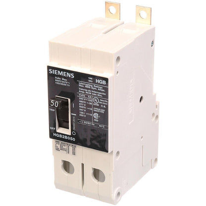 Siemens HGB2B050B Molded Case Circuit Breaker | 600V 50A 2P 100kA@240V Bolt-On VL Series