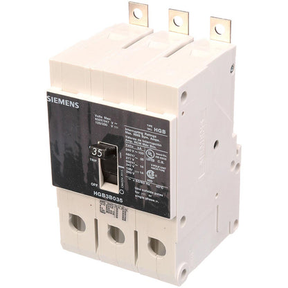 Siemens HGB3B035B Molded Case Circuit Breaker | 600V 35A 3P 100kA@240V Bolt-On VL Series