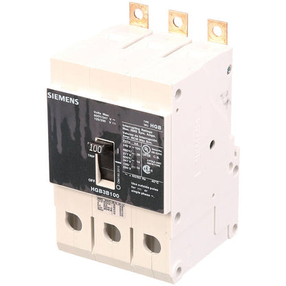 Siemens HGB3B100B Molded Case Circuit Breaker | 600V 100A 3P 100kA@240V Bolt-On VL Series