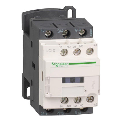 Schneider Electric LC1D09B7 Contactor 3 pole 3 phase 600V 25A 24V coil TeSys D
