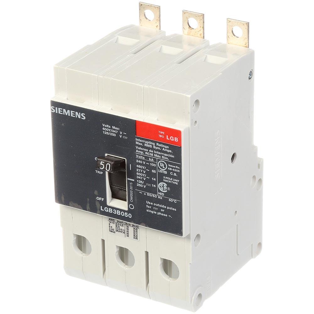 Siemens LGB3B045B Molded Case Circuit Breaker | 600V 45A 3P 100kA@240V Bolt-On VL Series