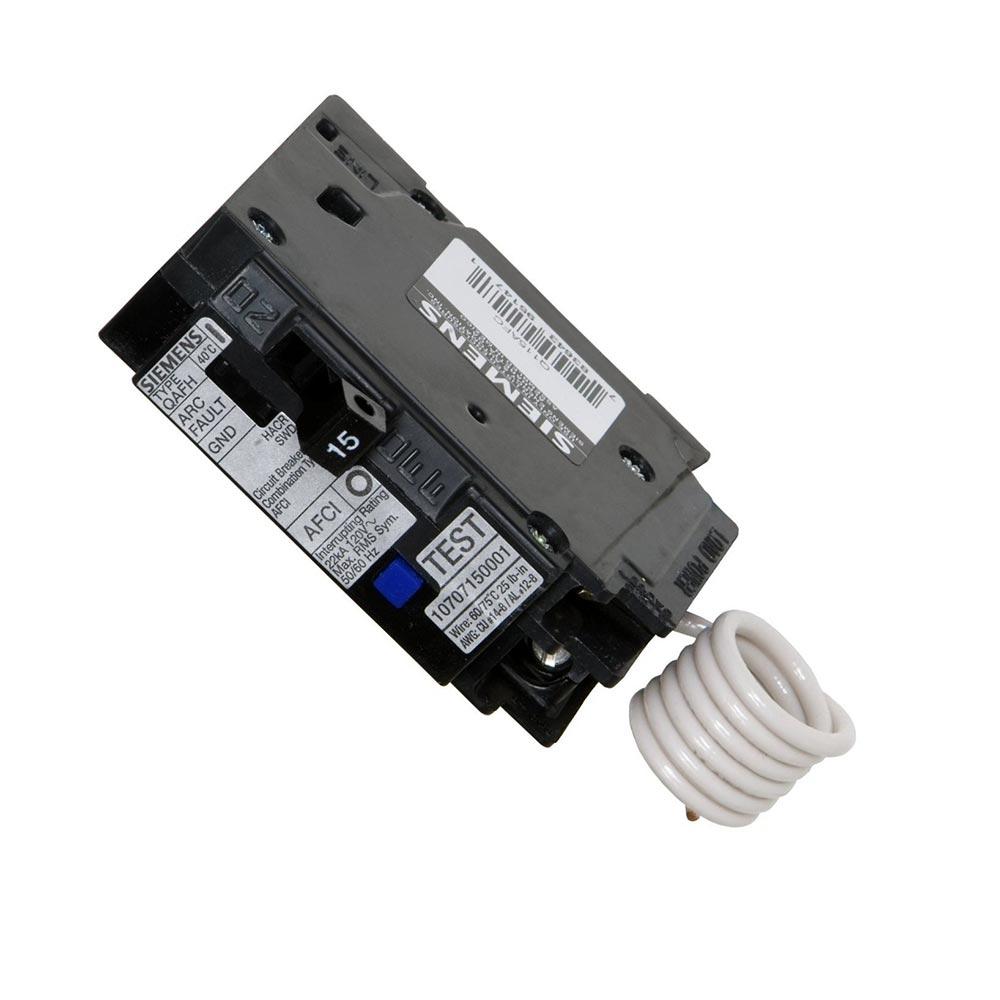 Siemens Q115AF Circuit Breaker | 120V 15A 1P 10kA@120V Plug-In Q Series