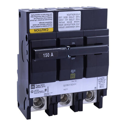Square D QOB3150VH Circuit Breaker | 240V 150A 3P 22kA@240V Bolt-on QOB