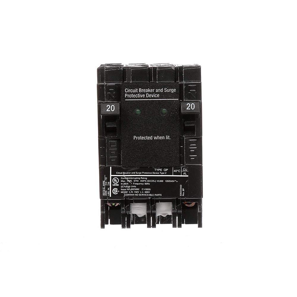 Siemens QSA2020SPD Circuit Breaker | 240V 20A 1P 10kA@240V Plug-In Q Series