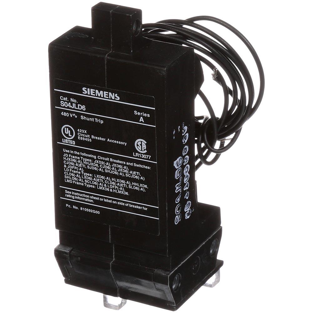 Siemens S04JLD6 Circuit Breaker Shunt Trip 480V Sentron Series