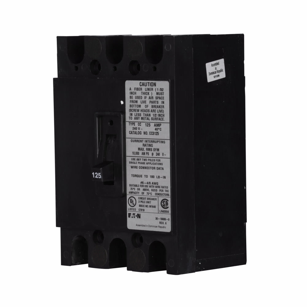 Cutler Hammer CC3150 Circuit Breaker | 240V 150A 3P 10kA@240V Feed-Thru CC Series