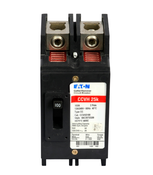 CCVH2175 - Cutler Hammer Feed-Thru 175 Amp 2 Pole Circuit Breaker - Essential Electric Supply