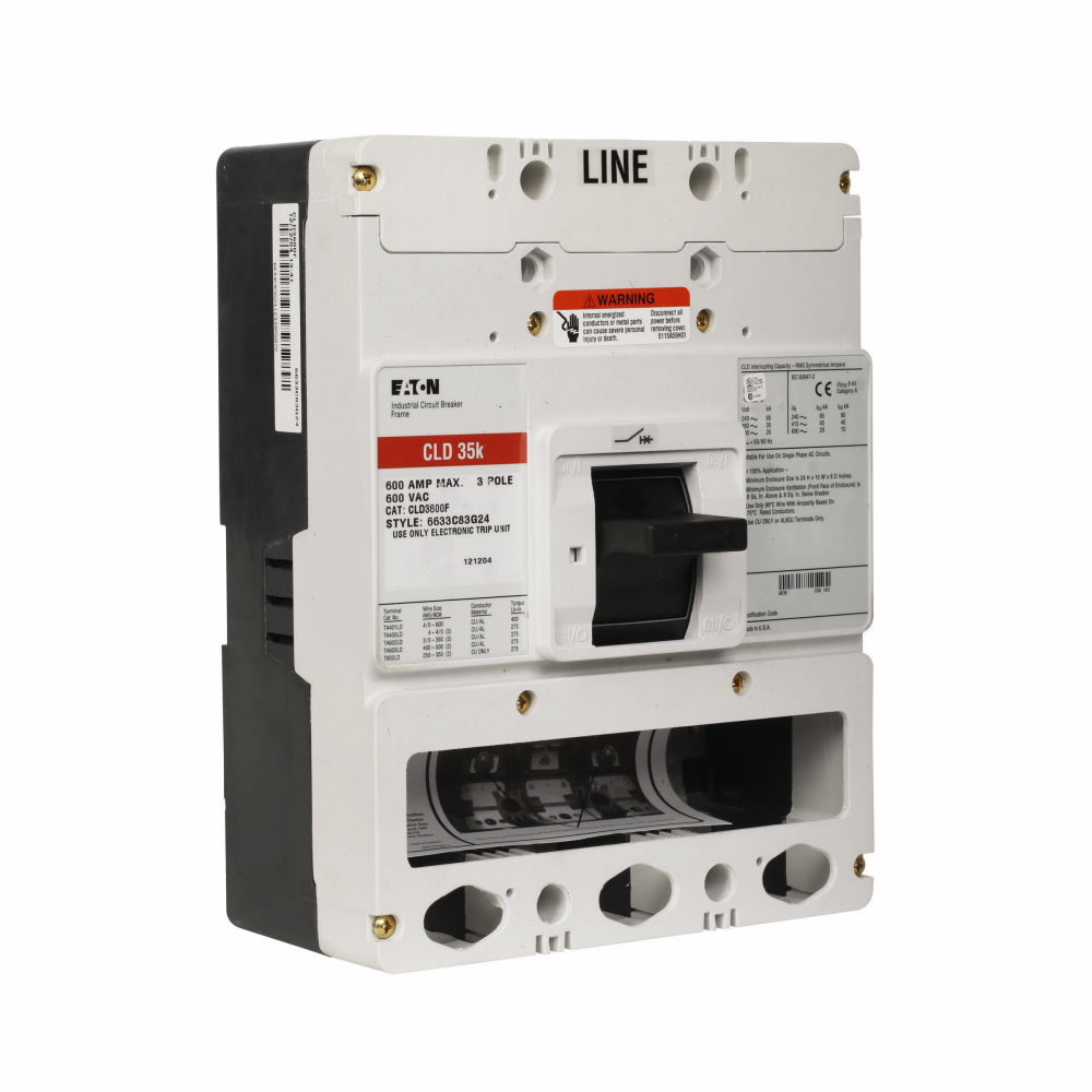 Eaton CLD3600F Circuit Breaker | Series C CLD 600V 600A