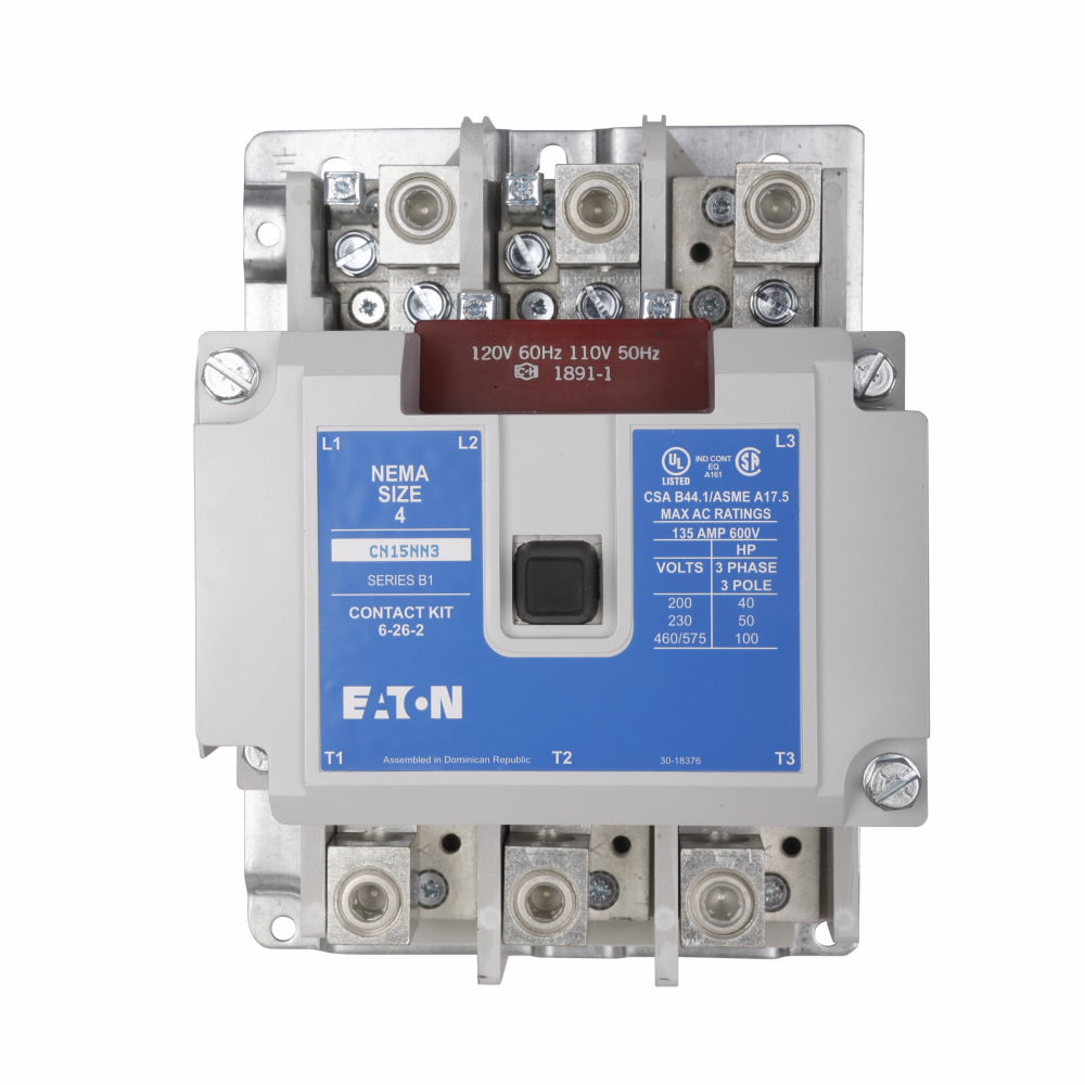 CN15NN3A Cutler Hammer Freedom Series Contactor 600V 135A 120V Coil - Essential Electric Supply