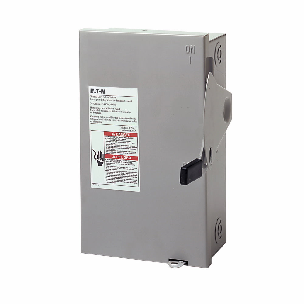 Cutler Hammer DG321NGB Disconnect Switch 240V AC 30A 3P Fusible DG Series