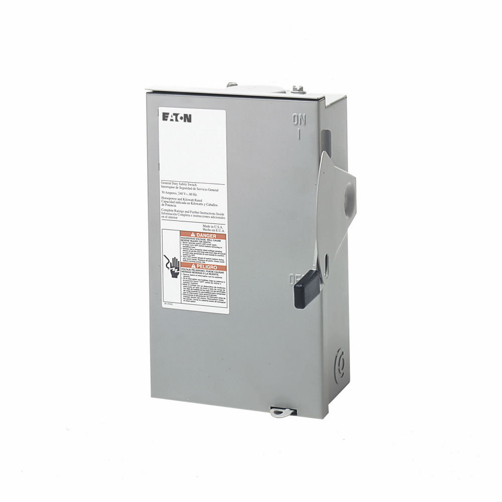 Cutler Hammer DG321NRB Disconnect Switch 240VAC 30A Fusible 3Pole DG Series