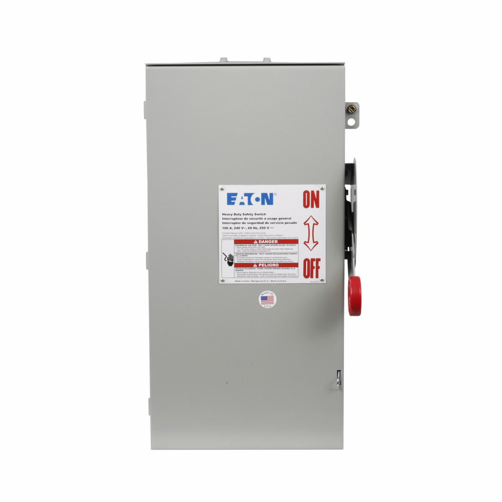 Cutler Hammer DH363NRK Disconnect Switch | 600V 100A 3P Fusible NEMA 3R DH Series