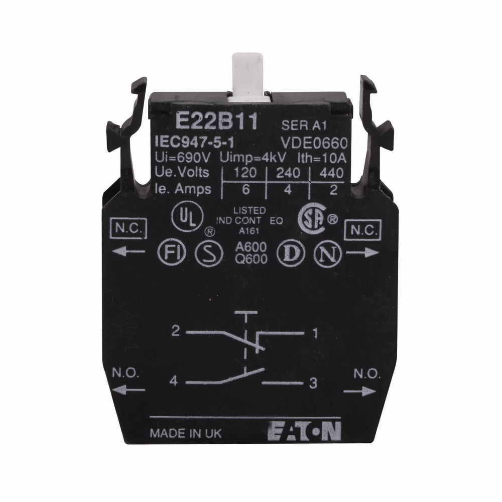 E22B11 Eaton E22 Series Motor Contol  Contacts - Essential Electric Supply