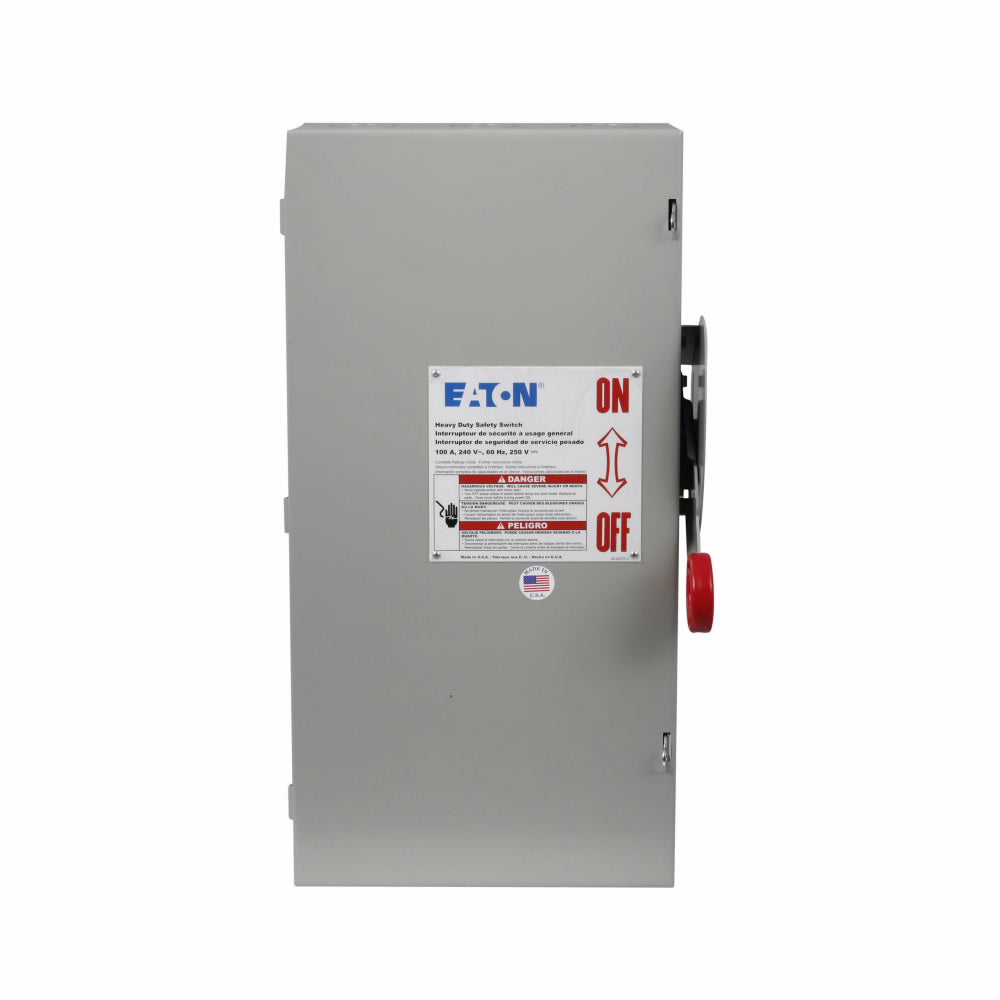 Cutler Hammer DH363NGK Disconnect Switch | 600V 100A 3P Fusible DH Series