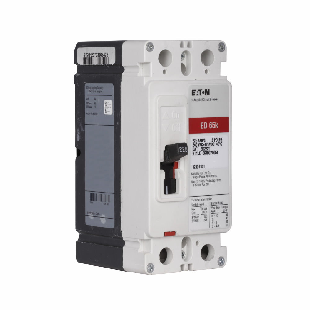 Cutler Hammer ED2225 Circuit Breaker | Series C ED 240V 225A