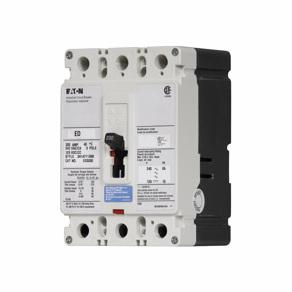 Eaton ED3200L Circuit Breaker | Series C ED 240V 200A