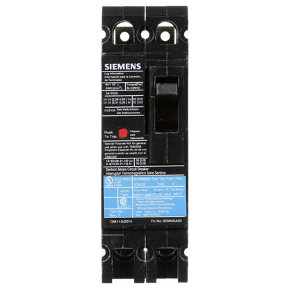 Siemens ED42S125A Circuit Breaker | 480V 125A 2P 18kA@240V Bolt-On Sentron Series