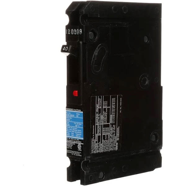 Siemens ED61B040 Molded Case Circuit Breaker | 600V 40A 1P 30kA@347V Bolt-On Sentron Series