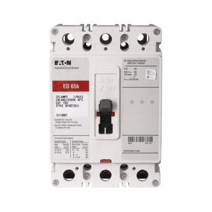 Eaton EDB3200 Circuit Breaker | 240V 200A 3P 22kA@240V Bolt-On Series C
