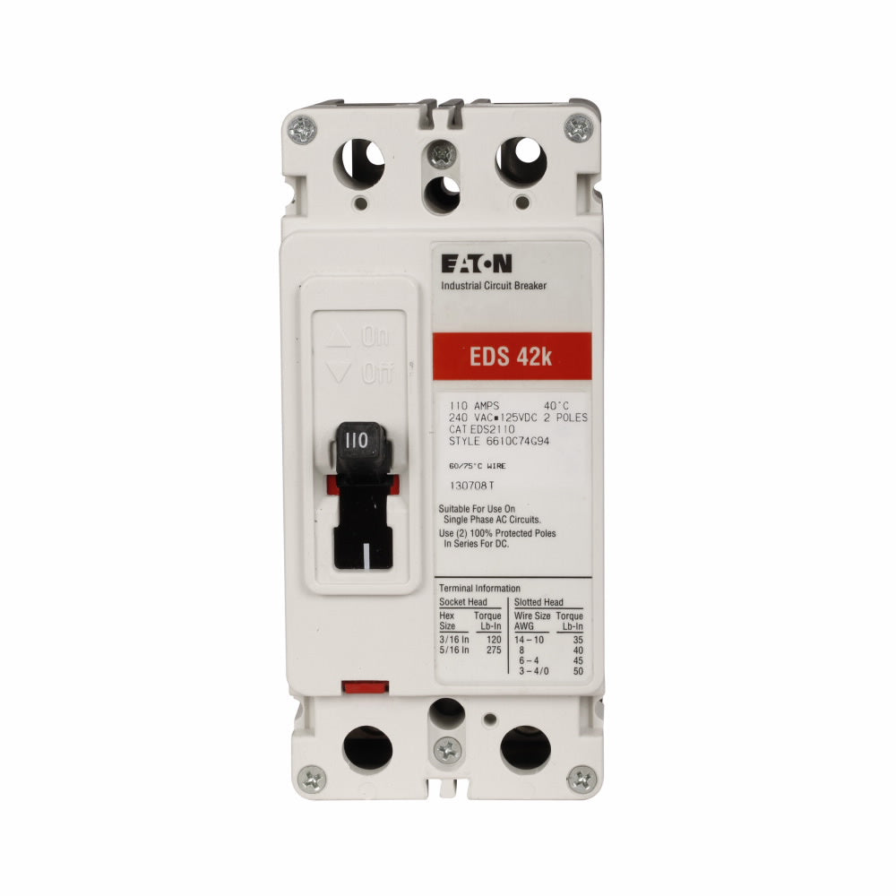 EDS2225 - Eaton/ Cutler Hammer/ Westinghouse Bolt-On 225 Amp 2 Pole Circuit Breaker - Essential Electric Supply