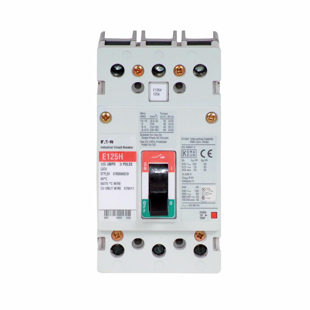 EGH3016FFG Cutler Hammer Molded Case Circuit Breaker Series G 16A 600V - Essential Electric Supply
