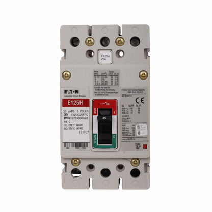 EGH3025FFB - Cutler Hammer Bolt-On 25 Amp 3 Pole Circuit Breaker - Essential Electric Supply