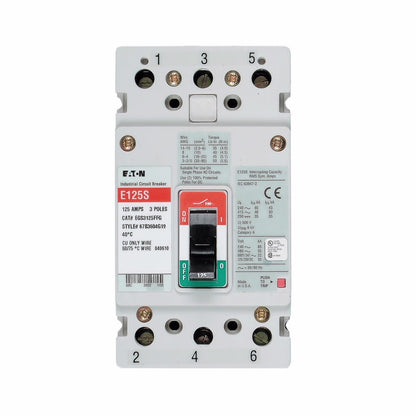 Cutler Hammer EGS3125FFG Circuit Breaker | Series G EGS 600V 125A