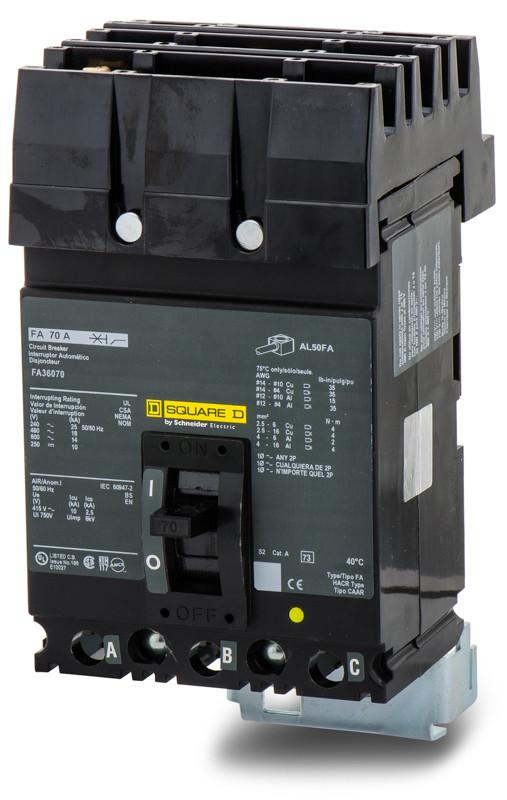 Square D FA36070 Circuit Breaker | I-Line FA 600V 70A