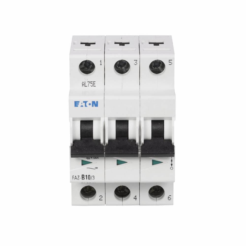 FAZ-B10/3 - Eaton Feed-Thru 10 Amp 3 Pole Circuit Breaker - Essential Electric Supply