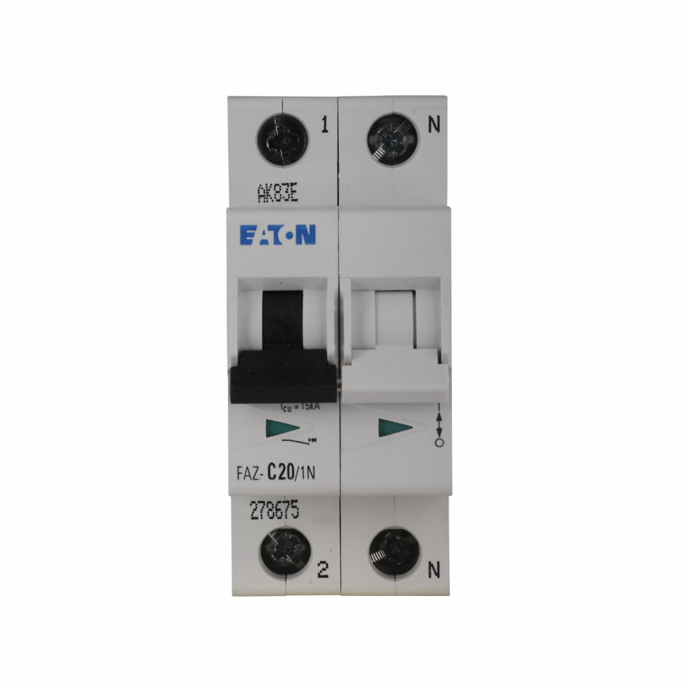 FAZ-C20/1-NA-SP Eaton Molded Case Circuit Breaker FAZ Series 20A 480V - Essential Electric Supply