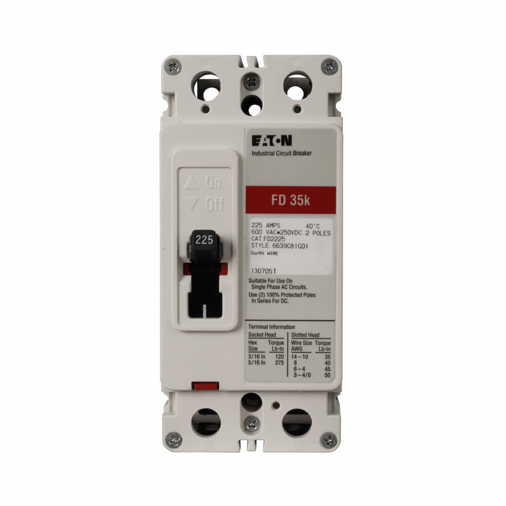 Cutler Hammer FD2090L Circuit Breaker | 600V 90A 2P 35kA@480V Feed-Thru Series C
