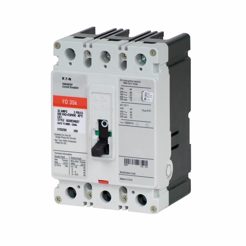 Cutler Hammer FD3150K Molded Case Circuit Breaker | 600V 150A 3P 35kA@480V Bolt-On Series C