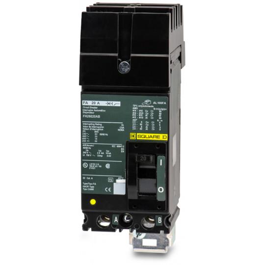Square D FH26020AB Circuit Breaker | 600V 20A 2P 25kA@480V I-Line