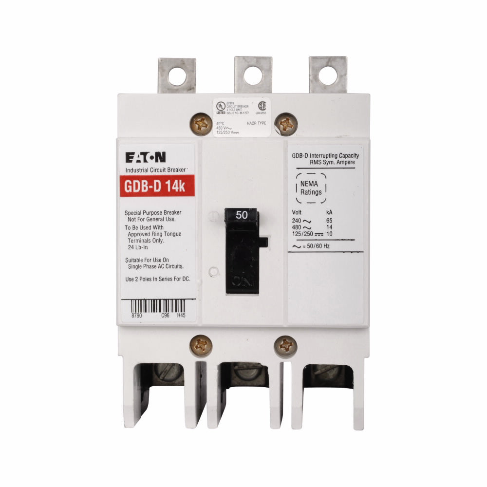 GDB3050D Cutler Hammer Molded Case Circuit Breaker Series C 50A 480V - Essential Electric Supply