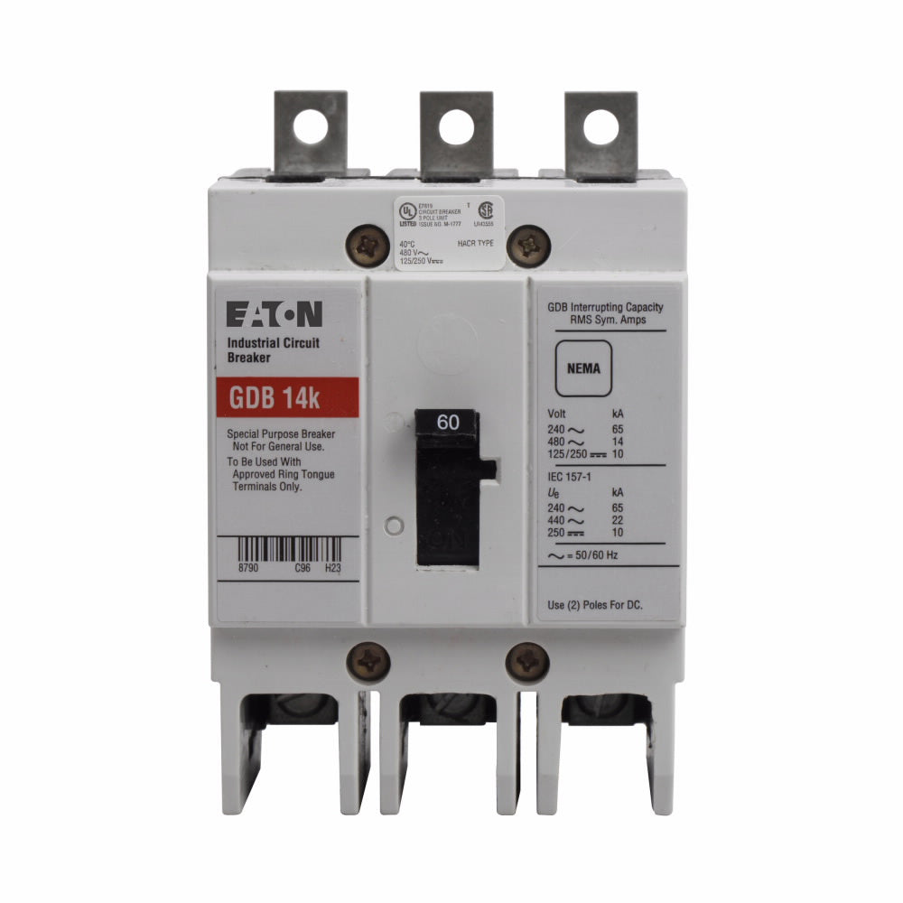 GDB3070D - Cutler Hammer/ Eaton/ Westinghouse Bolt-On 70 Amp 3 Pole Circuit Breaker - Essential Electric Supply